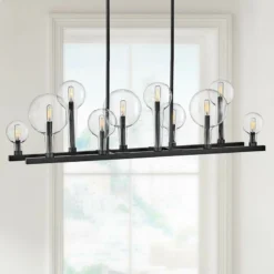 Hinkley Alchemy 48 1/4"W Black 10-Light Island Pendant Light