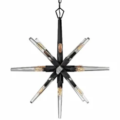 Hinkley Ariel 26"W Black 12-Light Starburst Pendant Light