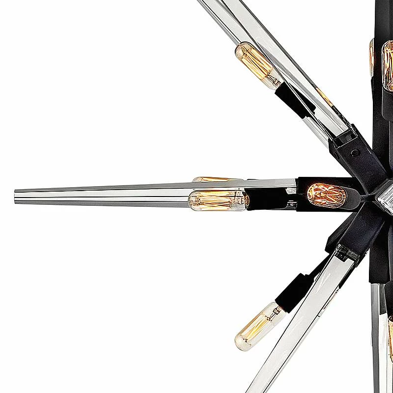 Hinkley Ariel 36"W Black 16-Light Starburst Pendant Light 4 Hinkley Ariel 36"W Black 16-Light Starburst Pendant Light - Image 2