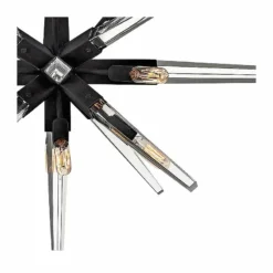 Hinkley Ariel 40"W Black 12-Light Starburst Pendant Light -Outlet The Radiantix Store hinkley ariel 40 inchw black 12 light starburst pendant light 86n48views1