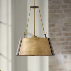Hinkley Cartwright 19 1/2" Wide Rustic Brass Pendant Light