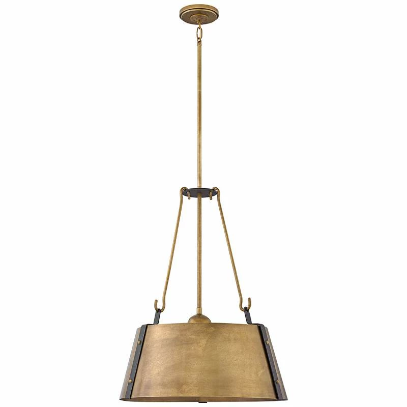 Hinkley Cartwright 19 1/2" Wide Rustic Brass Pendant Light 7 Hinkley Cartwright 19 1/2" Wide Rustic Brass Pendant Light - Image 5