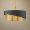 Hinkley Gigi 21" Wide Heritage Brass And Satin Black Finish Pendant 1 Hinkley Gigi 21" Wide Heritage Brass And Satin Black Finish Pendant -Outlet The Radiantix Store hinkley gigi 21 inch wide heritage brass and satin black finish pendant 24x22cropped