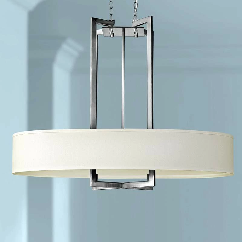 Hinkley Hampton Collection 40" Wide Nickel Pendant Light 3 Hinkley Hampton Collection 40" Wide Nickel Pendant Light