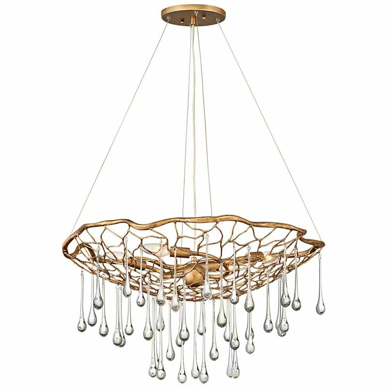 Hinkley Laguna 26" Wide Burnished Gold Net Pendant Light 4 Hinkley Laguna 26" Wide Burnished Gold Net Pendant Light - Image 2