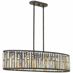 Hinkley Lighting Gemma 45" Wide Bronze 6-Light Linear Chandelier -Outlet The Radiantix Store hinkley lighting gemma 45 inch wide bronze 6 light linear chandelier 11f50