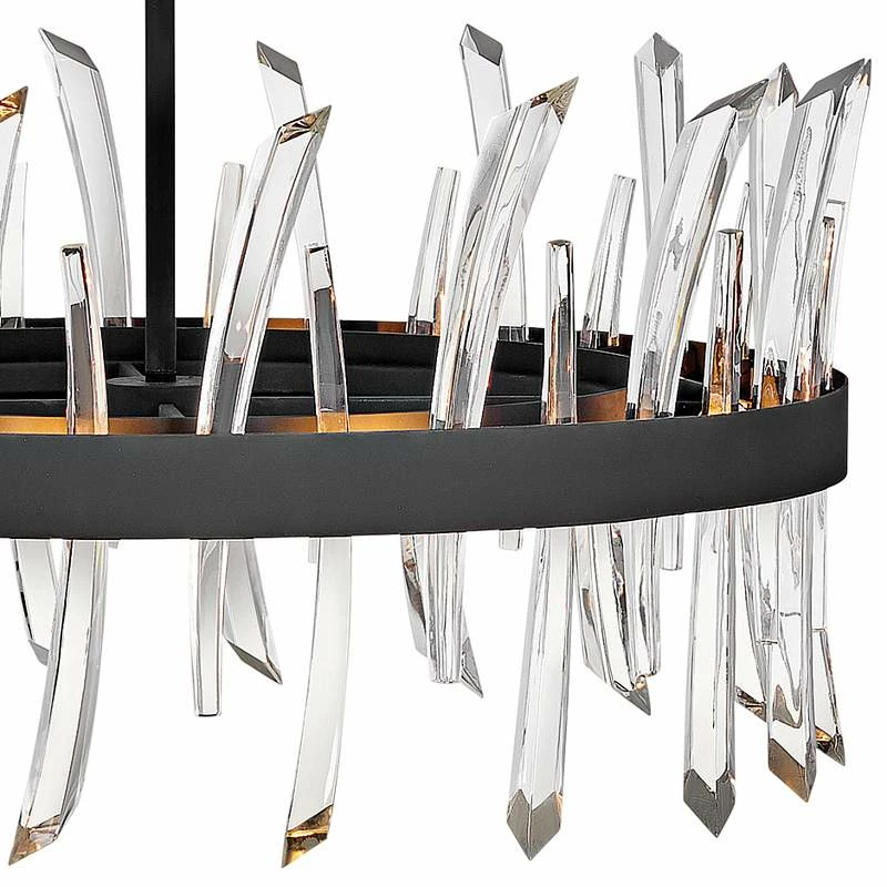 Hinkley Revel 28" Wide Black And Crystal Pendant Light 5 Hinkley Revel 28" Wide Black And Crystal Pendant Light - Image 3