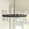 Hinkley Revel 36 1/4" Wide Black And Crystal Pendant Light