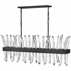 Hinkley Revel 41 1/2" Wide Black And Crystal Island Pendant