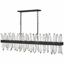 Hinkley Revel 55 1/2" Wide Black And Crystal Island Pendant