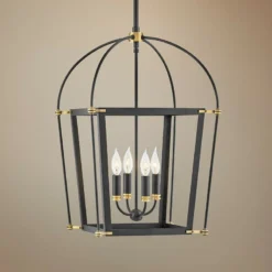 Hinkley Selby 16 1/4" Wide Black 4-Light Open Frame Pendant