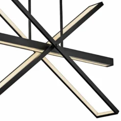 Hinkley Tangent 36" Wide Black 4-Light LED Pendant Light -Outlet The Radiantix Store hinkley tangent 36 inch wide black 4 light led pendant light 86n09views1