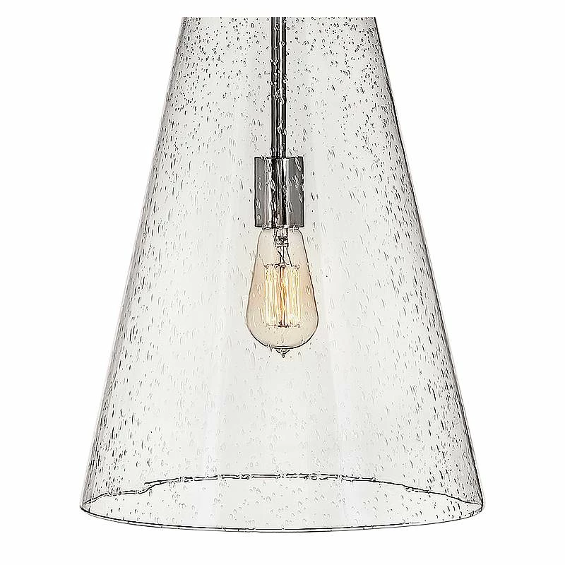 Hinkley Vance 13"W Polished Nickel And Glass Pendant Light 5 Hinkley Vance 13"W Polished Nickel And Glass Pendant Light - Image 3