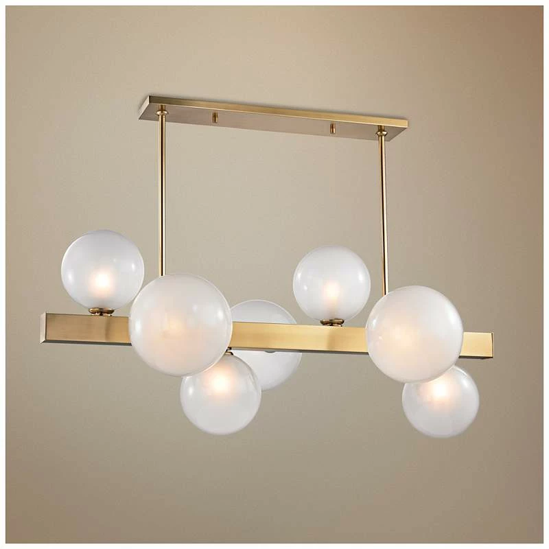 Hinsdale 21 1/4"W Aged Brass Kitchen Island Light Pendant 3 Hinsdale 21 1/4"W Aged Brass Kitchen Island Light Pendant
