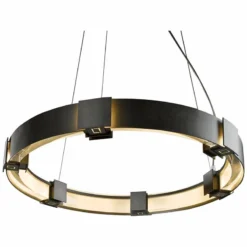 Hubbardton Forge Aura Pendant 28.9" Dark Smoke Glass Ring Pendant -Outlet The Radiantix Store hubbardton forge aura pendant 28 9 inch dark smoke glass ring pendant 751t2
