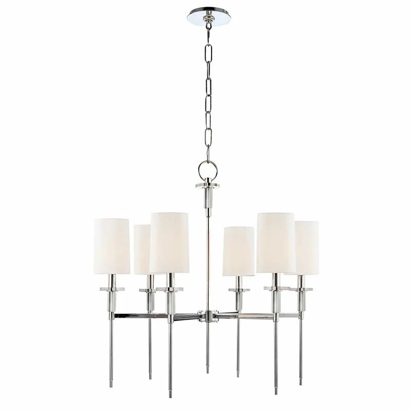 Hudson Valley Amherst 25" Wide Polished Nickel Chandelier 4 Hudson Valley Amherst 25" Wide Polished Nickel Chandelier - Image 2