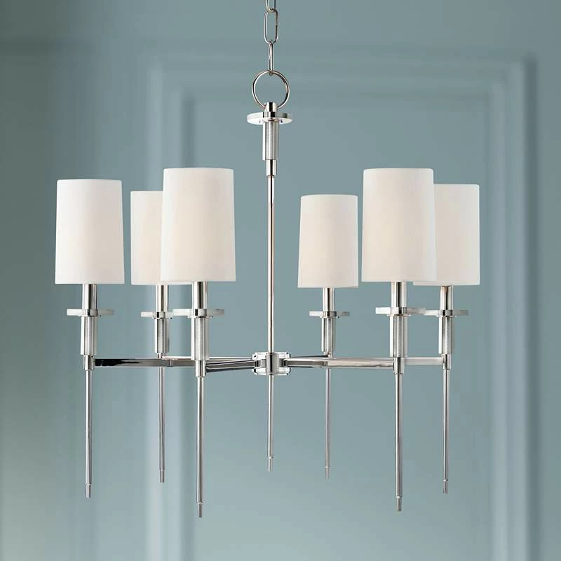Hudson Valley Amherst 25" Wide Polished Nickel Chandelier 3 Hudson Valley Amherst 25" Wide Polished Nickel Chandelier