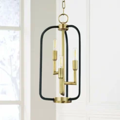 Hudson Valley Angler 10"W Aged Brass 3-Light Mini Chandelier