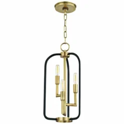 Hudson Valley Angler 10"W Aged Brass 3-Light Mini Chandelier -Outlet The Radiantix Store hudson valley angler 10 inchw aged brass 3 light mini chandelier 32f18views1