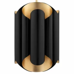 Hudson Valley Banks 12"W Gold Leaf And Black Mini Pendant 8 Hudson Valley Banks 12"W Gold Leaf And Black Mini Pendant -Outlet The Radiantix Store hudson valley banks 12 inchw gold leaf and black mini pendant 425e0views1