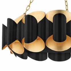 Hudson Valley Banks 34 1/2"W Gold Leaf And Black Chandelier -Outlet The Radiantix Store hudson valley banks 34 and one half inchw gold leaf and black chandelier 291e0views1
