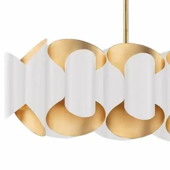 Hudson Valley Banks 46"W Gold Leaf And White Island Pendant -Outlet The Radiantix Store hudson valley banks 46 inchw gold leaf and white island pendant 361e0views1