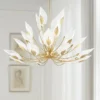 Hudson Valley Blossom 55" Wide Gold Leaf Chandelier -Outlet The Radiantix Store hudson valley blossom 55 inch wide gold leaf chandelier 333e0cropped