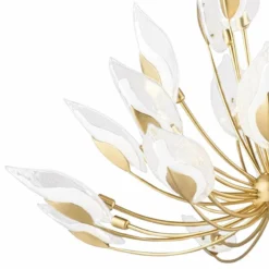 Hudson Valley Blossom 55" Wide Gold Leaf Chandelier -Outlet The Radiantix Store hudson valley blossom 55 inch wide gold leaf chandelier 333e0views1