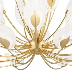 Hudson Valley Blossom 55" Wide Gold Leaf Chandelier -Outlet The Radiantix Store hudson valley blossom 55 inch wide gold leaf chandelier 333e0views2