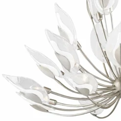 Hudson Valley Blossom 55" Wide Silver Leaf Chandelier -Outlet The Radiantix Store hudson valley blossom 55 inch wide silver leaf chandelier 336e0views1