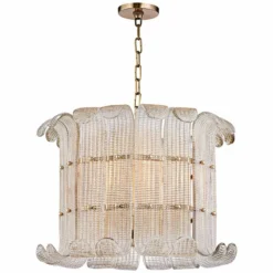 Hudson Valley Brasher 22 3/4"W 8-Light Aged Brass Chandelier -Outlet The Radiantix Store hudson valley brasher 22 and three quarter inchw 8 light aged brass chandelier 9m207views1