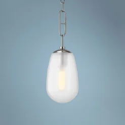 Hudson Valley Bruckner 6" Wide Polished Nickel Mini Pendant