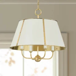 Hudson Valley Cambridge 20"W Aged Brass 4-Light Chandelier