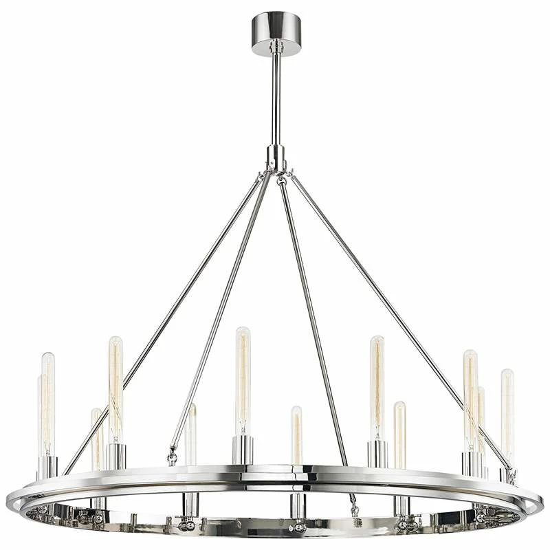 Hudson Valley Chambers 45" Wide Nickel 12-Light Chandelier 3 Hudson Valley Chambers 45" Wide Nickel 12-Light Chandelier