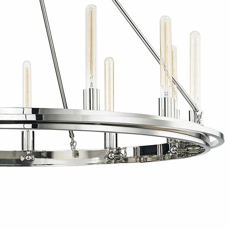 Hudson Valley Chambers 45" Wide Nickel 12-Light Chandelier 4 Hudson Valley Chambers 45" Wide Nickel 12-Light Chandelier - Image 2