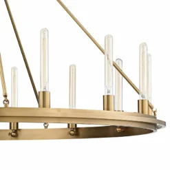 Hudson Valley Chambers 58" Wide Aged Brass Round Ring Chandelier -Outlet The Radiantix Store hudson valley chambers 58 inch wide aged brass round ring chandelier 59c89views1