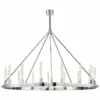 Hudson Valley Chambers 58" Wide Nickel 15-Light Chandelier -Outlet The Radiantix Store hudson valley chambers 58 inch wide nickel 15 light chandelier 59c91