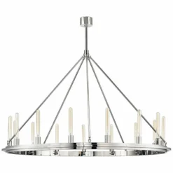 Hudson Valley Chambers 58" Wide Nickel 15-Light Chandelier