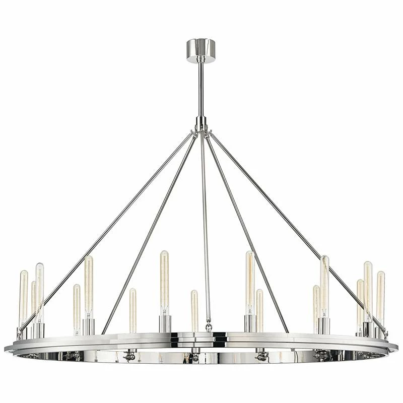Hudson Valley Chambers 58" Wide Nickel 15-Light Chandelier 3 Hudson Valley Chambers 58" Wide Nickel 15-Light Chandelier