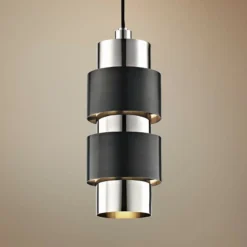 Hudson Valley Cyrus 6" Wide Silver Bronze Mini Pendant