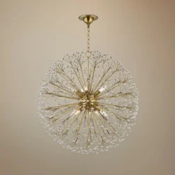 Hudson Valley Dunkirk 30" Wide Aged Brass Chandelier