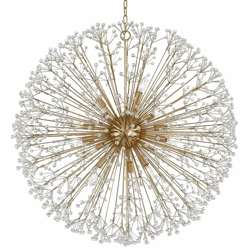 Hudson Valley Dunkirk 40" Wide 16-Light Brass Crystal Globe Chandelier 4 Hudson Valley Dunkirk 40" Wide 16-Light Brass Crystal Globe Chandelier - Image 2