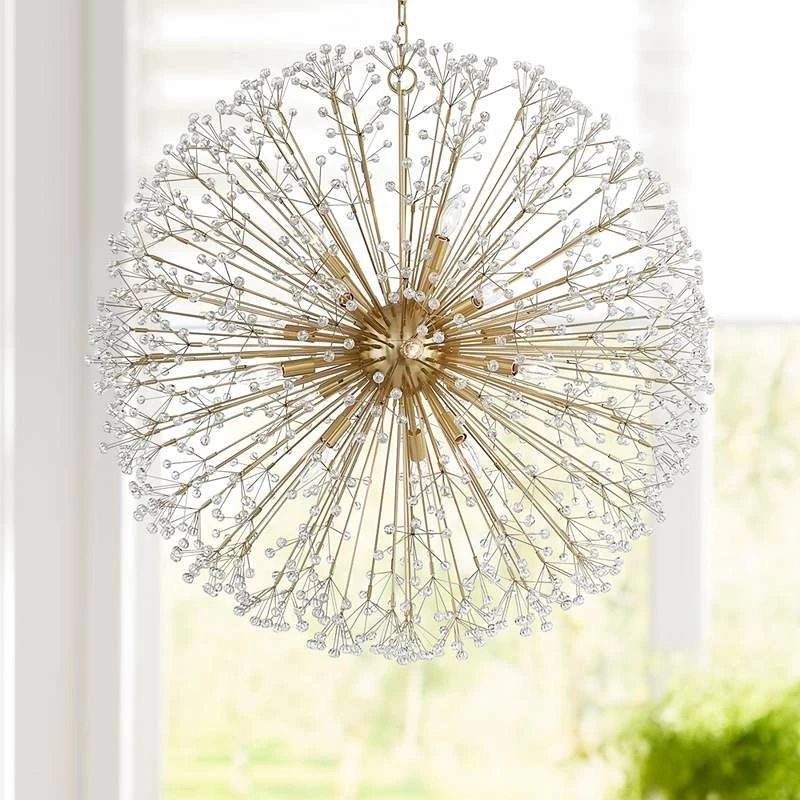 Hudson Valley Dunkirk 40" Wide 16-Light Brass Crystal Globe Chandelier 3 Hudson Valley Dunkirk 40" Wide 16-Light Brass Crystal Globe Chandelier