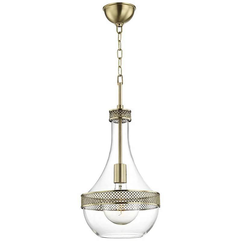 Hudson Valley Hagen 10 3/4" Wide Aged Brass Mini Pendant 4 Hudson Valley Hagen 10 3/4" Wide Aged Brass Mini Pendant - Image 2