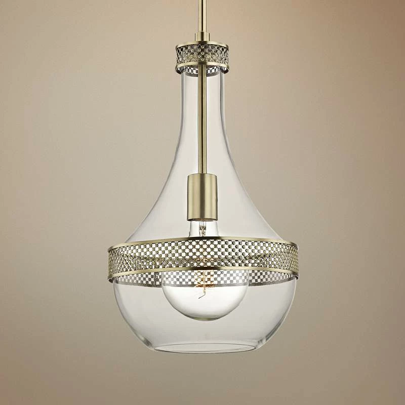 Hudson Valley Hagen 10 3/4" Wide Aged Brass Mini Pendant 3 Hudson Valley Hagen 10 3/4" Wide Aged Brass Mini Pendant