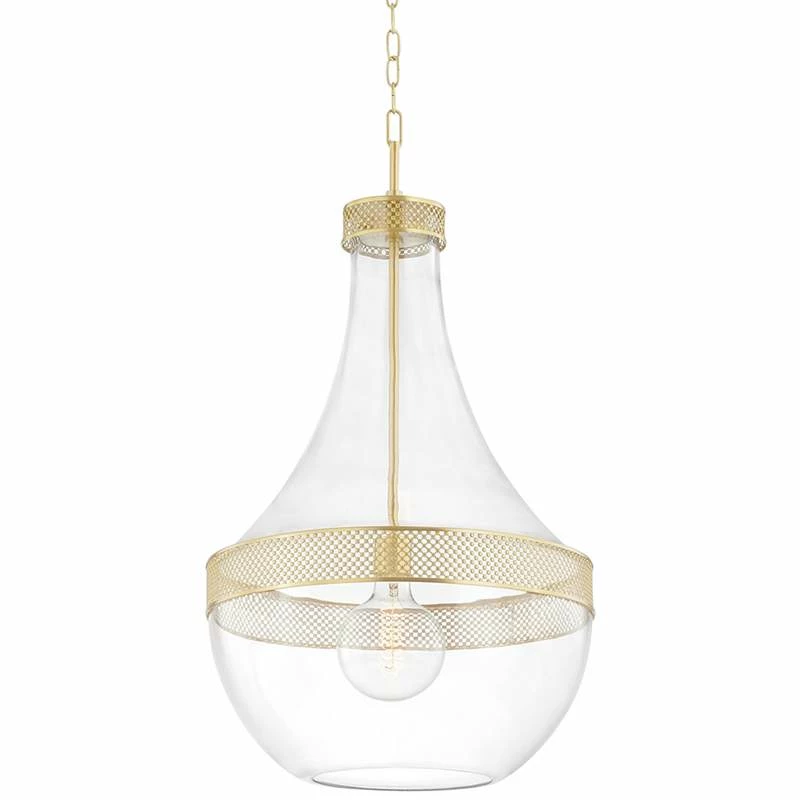 Hudson Valley Hagen 17 1/2" Wide Aged Brass Pendant Light 4 Hudson Valley Hagen 17 1/2" Wide Aged Brass Pendant Light - Image 2