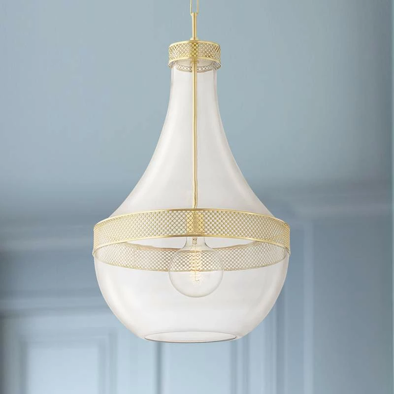 Hudson Valley Hagen 17 1/2" Wide Aged Brass Pendant Light 3 Hudson Valley Hagen 17 1/2" Wide Aged Brass Pendant Light