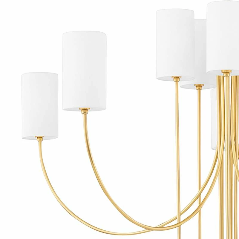 Hudson Valley Harlem 48 1/4"W Aged Brass 10-Light Chandelier 5 Hudson Valley Harlem 48 1/4"W Aged Brass 10-Light Chandelier - Image 3