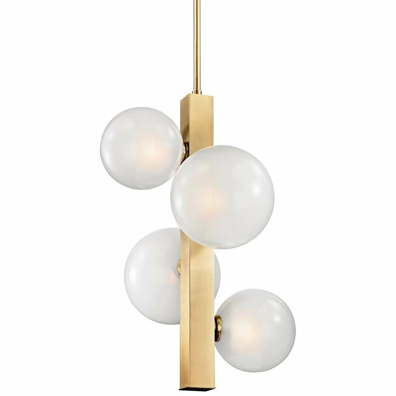 Hudson Valley Hinsdale 21 1/4" Wide Aged Brass Pendant Light 4 Hudson Valley Hinsdale 21 1/4" Wide Aged Brass Pendant Light - Image 2