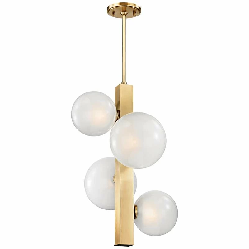 Hudson Valley Hinsdale 21 1/4" Wide Aged Brass Pendant Light 5 Hudson Valley Hinsdale 21 1/4" Wide Aged Brass Pendant Light - Image 3